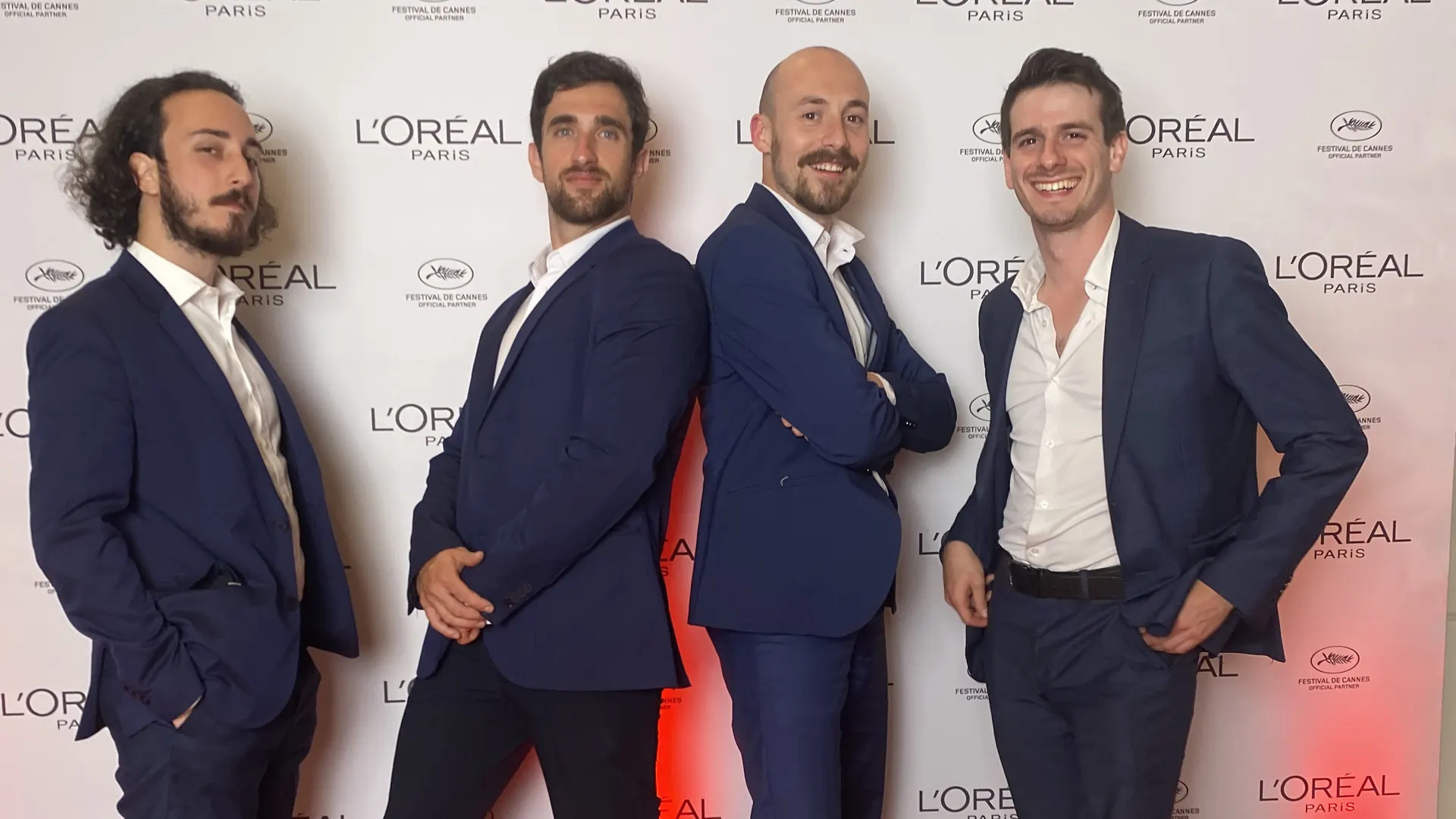 The band on the red carpet at a L'Oréal Paris event