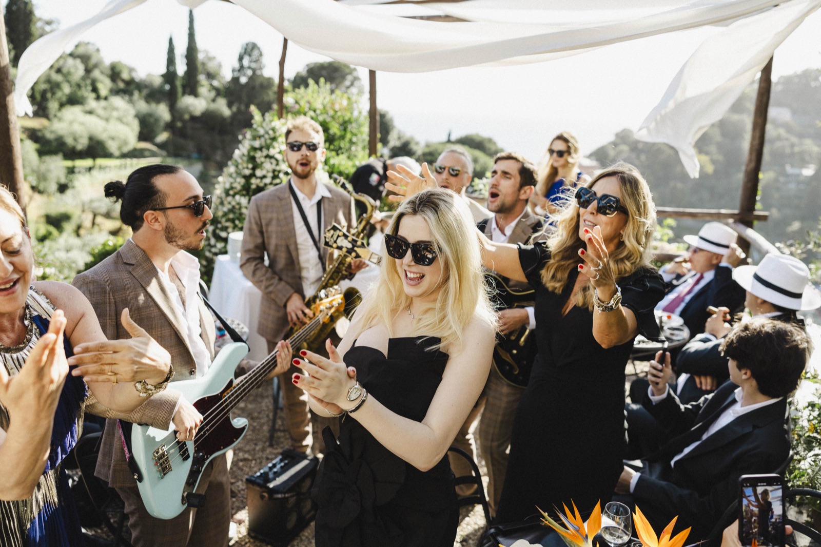 Guests dancing at a private celebration